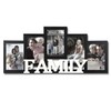 Adeco Decorative Black and White Wood ''Family'' Wall Hanging Picture