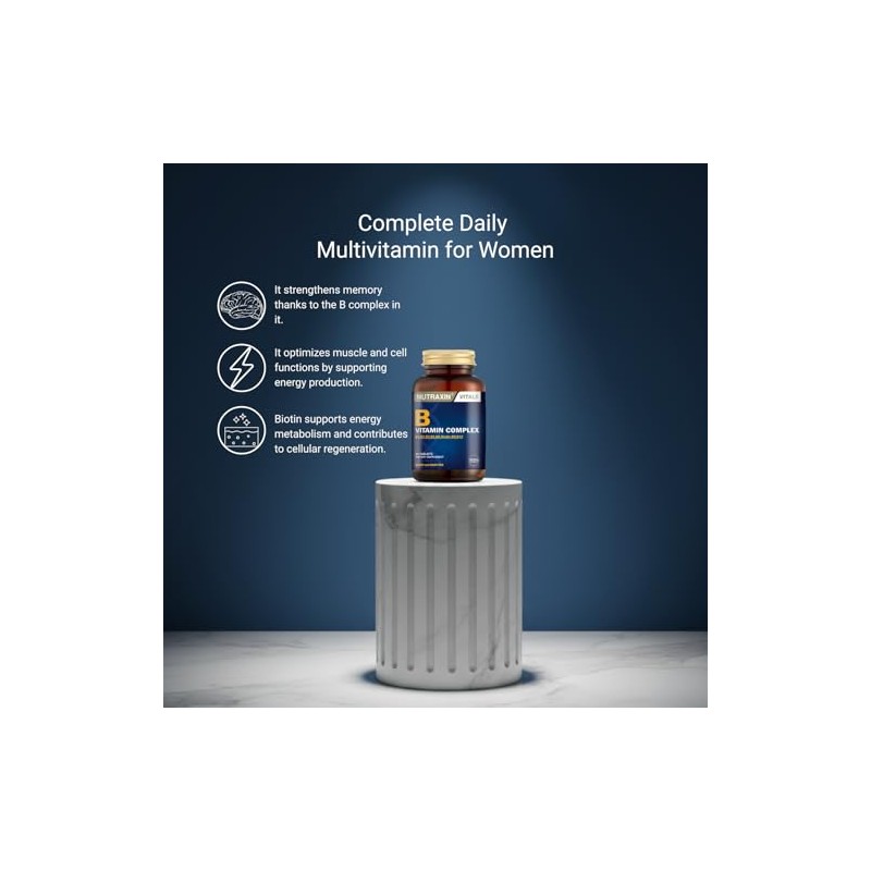Nutraxin Vitamin B Complex - 60 Tablets, 2 Month Supply