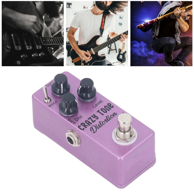 Electric Guitar Distortion Pedal Tone Distance Level Knob Aluminum Alloy