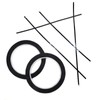 Medsuo 3 Rolls of Black Whiteboard Grid Marking Tapes 3