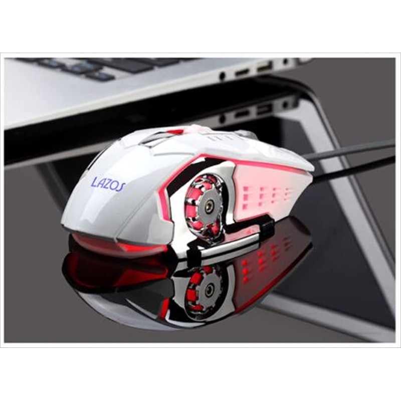 Lazos Optical USB Wired Gaming Mouse L-MSG6-W