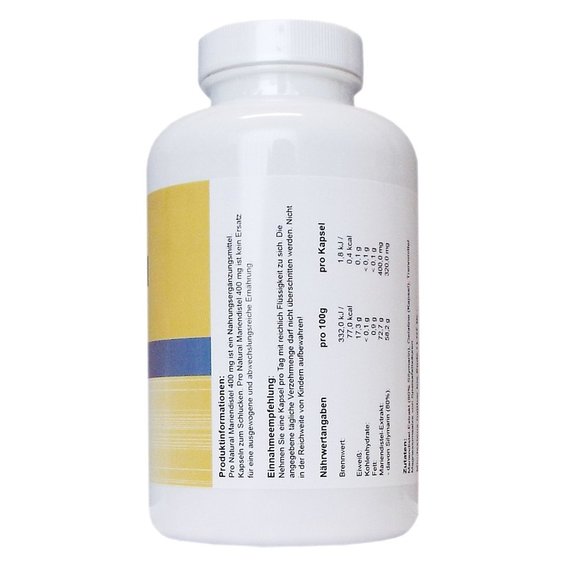 Milk Thistle Extract 400mg – 80% Silymarin (320mg) – 240 Capsules – Detox by Silymarin