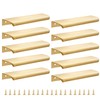Malimali 10 Pack Gold Edge Finger Pulls for Cabinets 6"