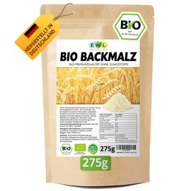 EWL Naturprodukte Baking malt 275 g organic malt, enzyme-active, 100% German barley malt, baking malt for bread and rolls