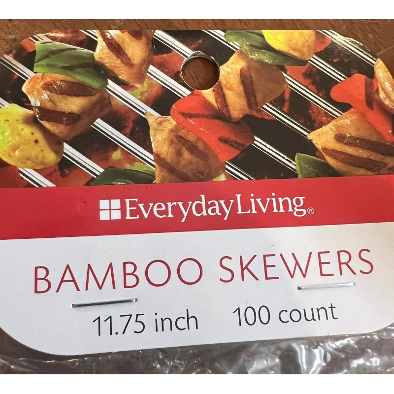 Everyday Living Bamboo Skewers 100 Count 11.75 Inch