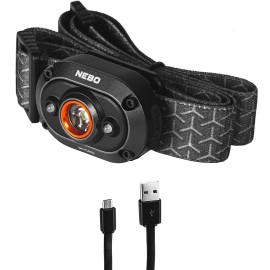 Nebo NEB-HLP-0011 MYCRO USB 400 Lumen Rechargeable LED Headlamp & Cap Light