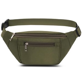 Bumbags Waist Fanny Packs for Men Women, Fashion Bum Bag with Adjustable Belt for Sport Running Hiking Jogging Travel Cycling Walking Dog Boys Ladies ect (Olive)