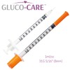 GLUCO-CARE 1 ml/cc Syringes 31G x 5/16’’ (8mm), Orange Cap,
