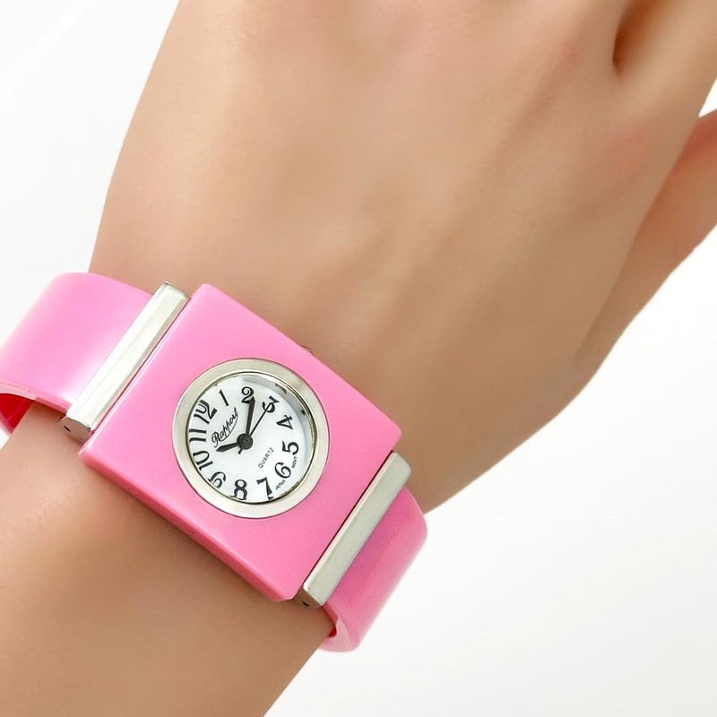 Takeuchi Shoji Rapport 170229 Women's Plastic Bangle Watch, Pink, Pink