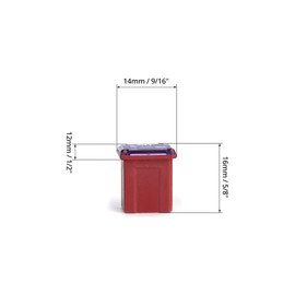 12pcs 12V-24V Automotive Tall Profile Box Shaped Assorted Fuse for Trucks, Cars and SUV, Boat(20A/25A/30A/40A/50A/60A (Each 2pcs)