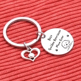 V.nisy Golden Retriever Gift Golden Retriever Lover Jewelry Golden Retriever Mom Jewelry Golden Retriever Owner Keychain Best Golden Retriever Mom Ever Keychain