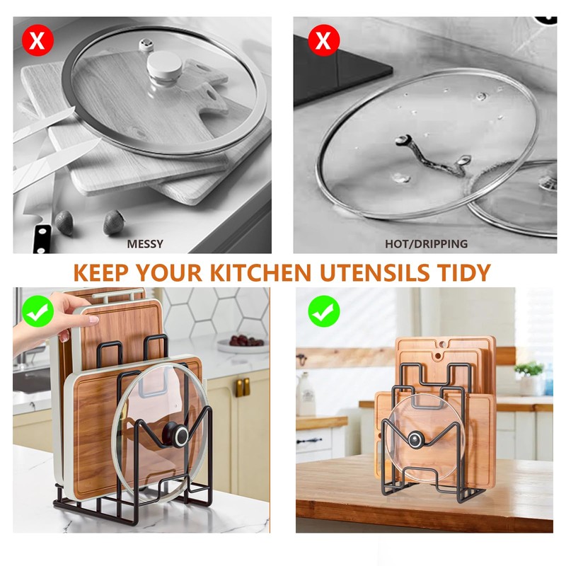 CYWDTYRDXZ Multifunctional Cutting Board Organizer, Cutting Board Holder Rack Baking