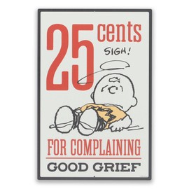 Peanuts Charlie Brown Good Grief Metal Sign – Funny Charlie Brown Wall Decor for Home - Great Gift Idea