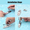 Baieasy Bimini Top Hardware, Deck Side Mounted Quick Release Hinges,
