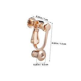 Gadpiparty 20PCS DIY Ear Clips Converters Earring Accessories Non Pierced Clip Earrings Gold Silver Plated Easy Fastening for Thick Ears Allergy Resistant Jewelry Parts