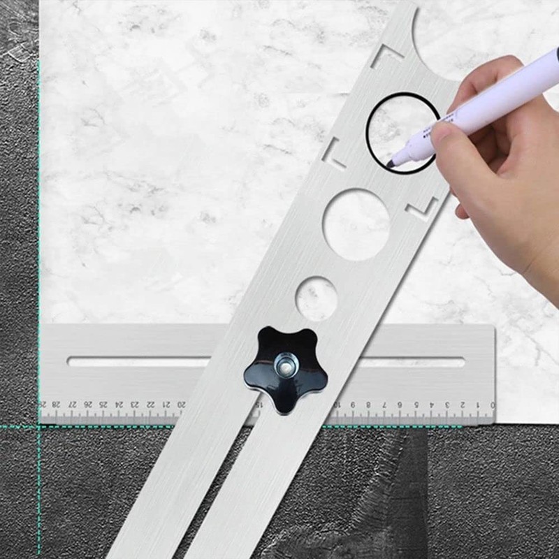 Ceramic Tile Hole Locator, Adjustable Universal Tile Marble Glass Ceramic