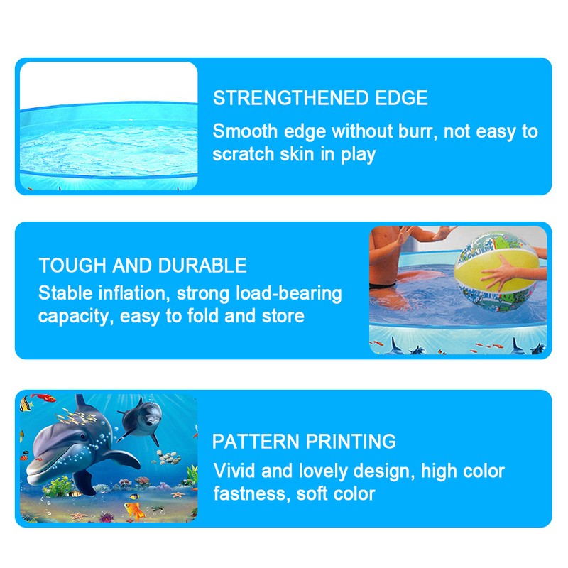 122 * 25cm/ 48 * 9.8in Outdoor Children Swimming Pool