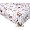 BEAUTEX Provence Oilcloth Tablecloth Embossed Wipe-Clean Garden Tablecloth Round Oval