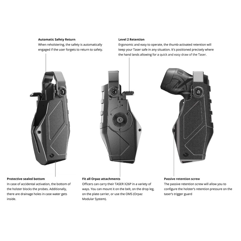 Orpaz X26P Taser Holster Compatible with Axon TASER X26P for