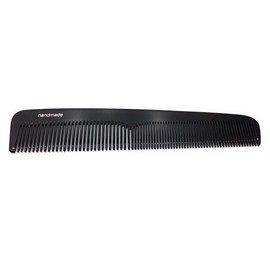 Swedish Crown Women's Sawn Comb 19.5 cm Handmade Hairdressing Comb Black with Two Teeth Fine + Normal (6045 CA)