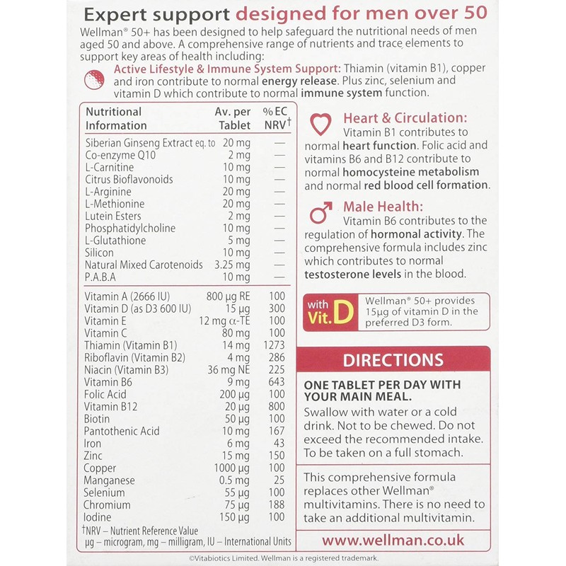 Wellman 4 X 50+ 30 Tablets