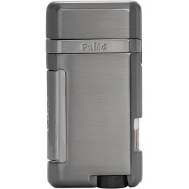 Palió Lazio Single Angled Jet Flame Cigar Lighter,  Refillable, Gunmetal