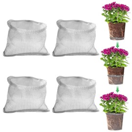 Nimomo Pack of 4 Vole Wire Baskets, Practical Vole Wire Mesh, Durable Plant Root Protection, Prevents for Plants, Vegetables, Root Protection (35 x 35 cm)