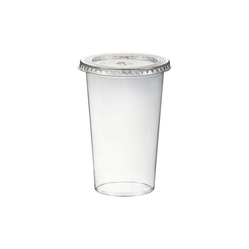 VEPATIM Smoothie Cups with Lid with Slot 500 ml Diameter