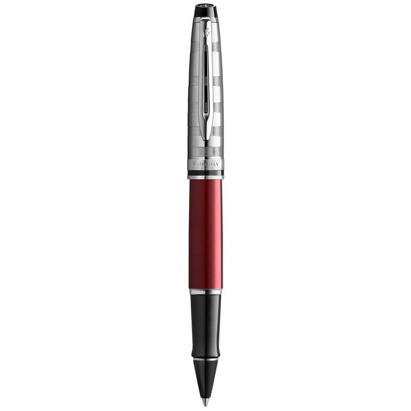 Waterman Expert Deluxe Rollerball Pen | Dark Red with Chiselled