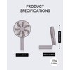 Claymore Handy A (Gray) Portable Handheld Fan - Rechargeable Foldable