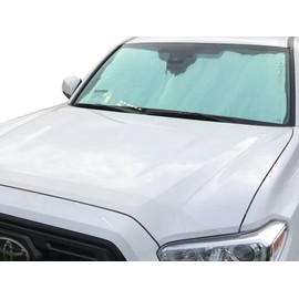 HeatShield, The Original Windshield Sun Shade, Custom-Fit for Toyota Tacoma Truck (Crew Cab) 2018, 2019, 2020, Silver Series