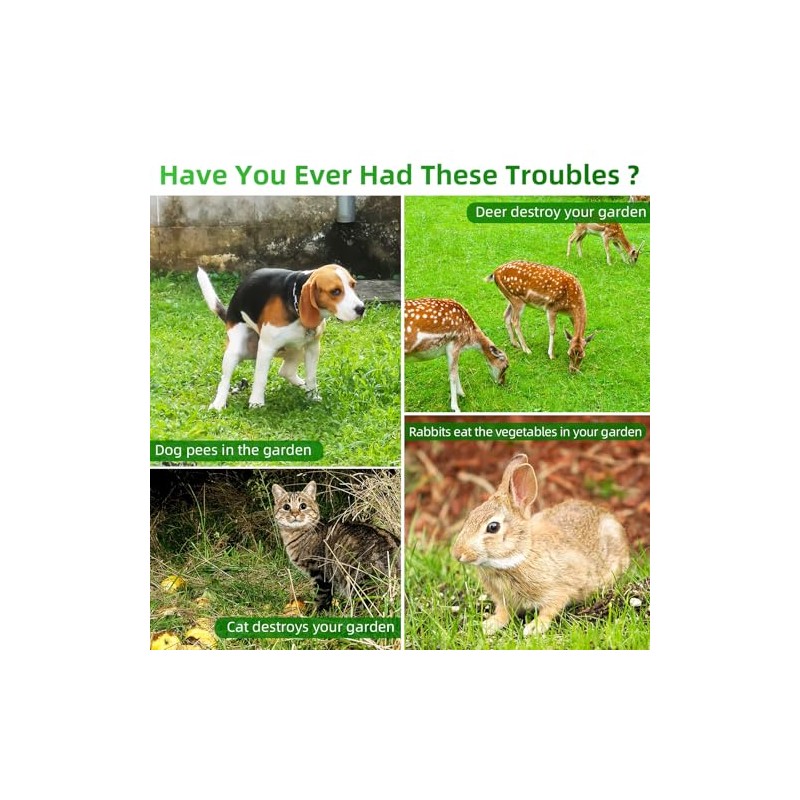 2026 Solar Animal Repellent Outdoor: 4Pack Ultrasonic Deer Repellent Devices