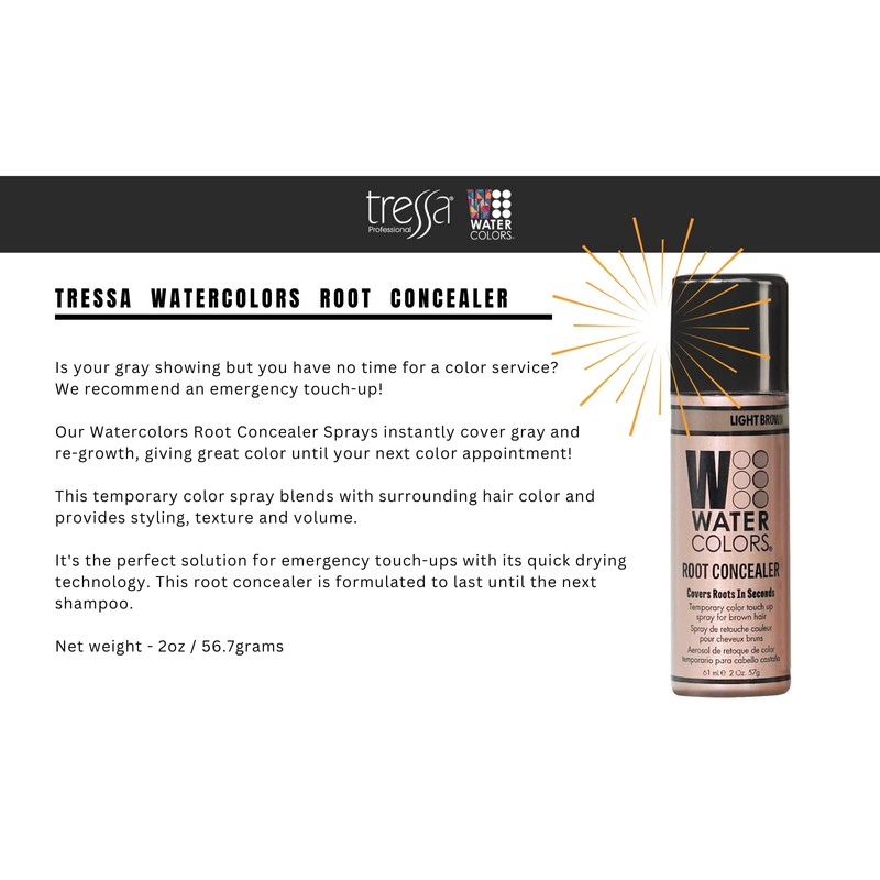 Watercolors Root Concealer Touch Up Texture & Volume Spray, Covers