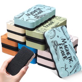 Marspark 12 Pcs Magnetic Whiteboard Dry Erase Erasers for Teachers Morandi Color Dry Erase Whiteboard Cleaning Pads Classroom Prizes Chalkboard Cleansers for School Classroom (Pattern)