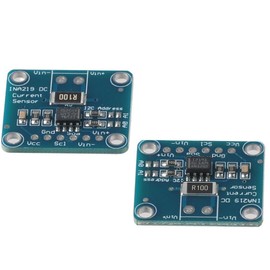 SHUATI 2Pcs INA219 I2C Interface, Bi-Directional DC Sensor, DIY Current Power Supply, Breakout Board Module Kit for Arduino Raspberry Pi, Blue