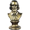 ZKSYLSM Shakespeare Bust Bronze Statue - 12 inches Resin Sculpture