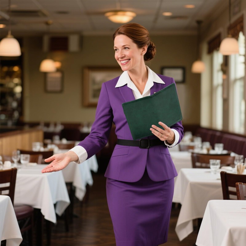 EcoVision Server Books for Waitress,Leather Waiter Book with Zipper Pocket,