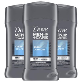 Dove Men+Care Antiperspirant Deodorant 48-hour sweat and odor protection Clean Comfort Antiperspirant for men formulated with vitamin E and Triple Action Moisturizer 2.7 oz pack of 3