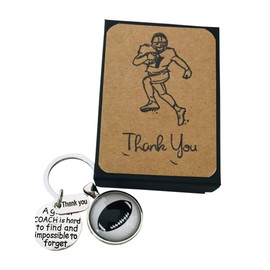 Hand Packaged Football Coach Appreciation Gift Key Chain with Football Gift for Your Coach