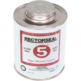 RectorSeal 25431 No. 5 Pipe Thread Sealant, 1 Pint Brush Top Can, Yellow