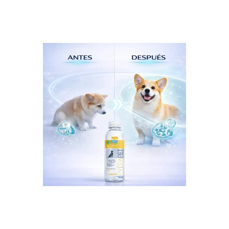 Electrolitos Orales Hydrapet Para Perros Vainilla 450mL Medical Solutions
