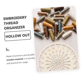 Operitacx Embroidery Threads Organizing Tool 2pcs Embroidery Floss Holder Wooden Threader Sturdy Lightweight Home Decor