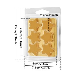 FVIEXE 150 Pack Wax Melt Containers Molds, 6 Cavity Plastic Wax Melt Cube Clamshells Clear Empty Clam Shells for Wickless Tarts Wax Melts Candles, Star Shape