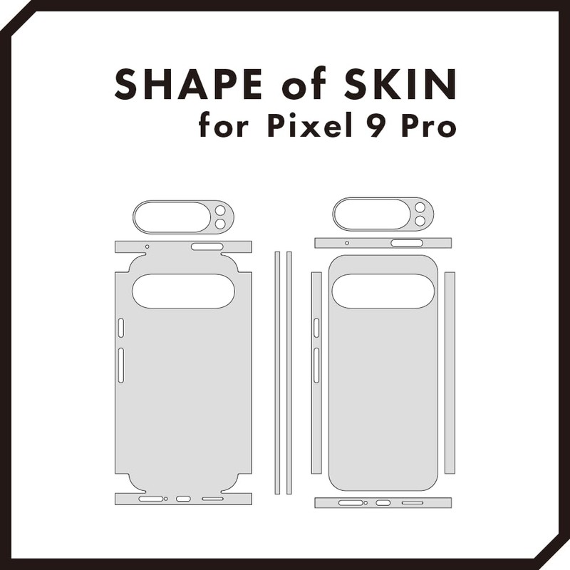 wraplus Skin Seal Compatible with Pixel9 Pro [Black Brushed Metal]