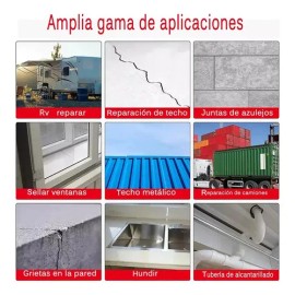 Cinta Butilo Impermeable Banna Aluminio 10cm x 20m Resistente Fugas                                                                                   