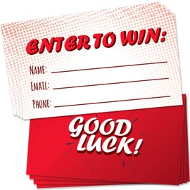 T MARIE 200 Raffle Tickets 3.5”x2” - Enter to Win Entry Form Cards for Contest, Raffles, Ballot Box, 50/50, Auction and More
