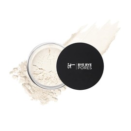 It Cosmetics Bye Bye Pores - Polvo Traslúcido Suelto para Fijar el Maquillaje con Acabado Mate, Suaviza las Arrugas y los Poros, Enriquecido con Péptidos, Seda y Colágeno, para Todo Tipo de Piel, 7 g