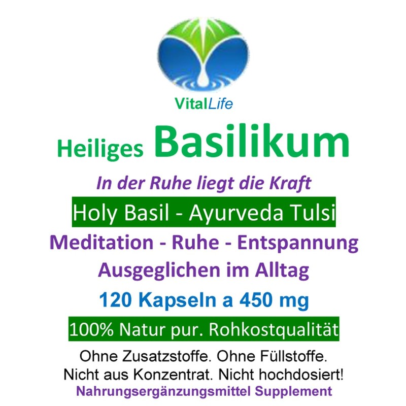 Tulsi Holy Indian Basil Ayurveda Royal Herb 240 (2 x