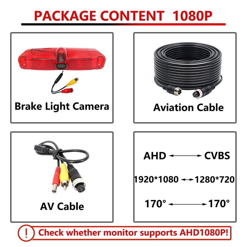 Fancemot Third Brake Light Rear View Reverse Backup Camera Compatible
