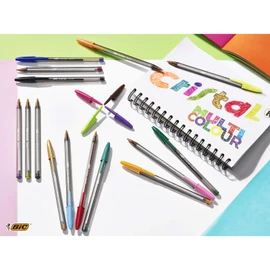 BIC Crystal Multicolour&nbsp;&ndash;&nbsp;Pen Bag Pack of 10 multicoloured